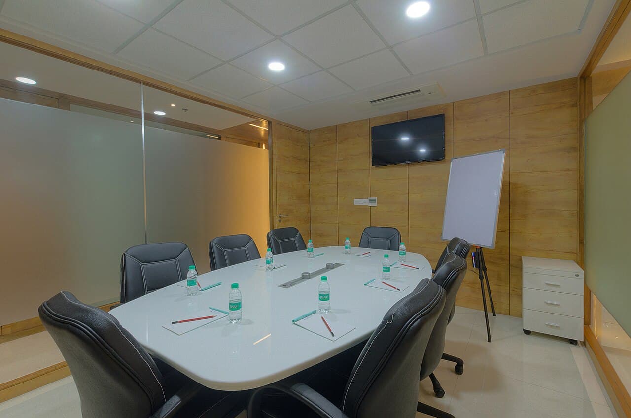 A premium enterprise conference room representing the Godfrey Phillips India project